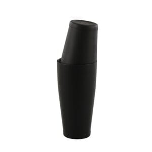 Black Powder Coated Stainless Steel Boston Shaker
