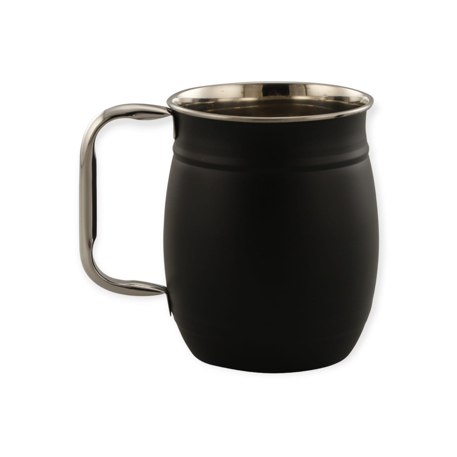 Black Powder Coated Stainless Steel Soda Mug