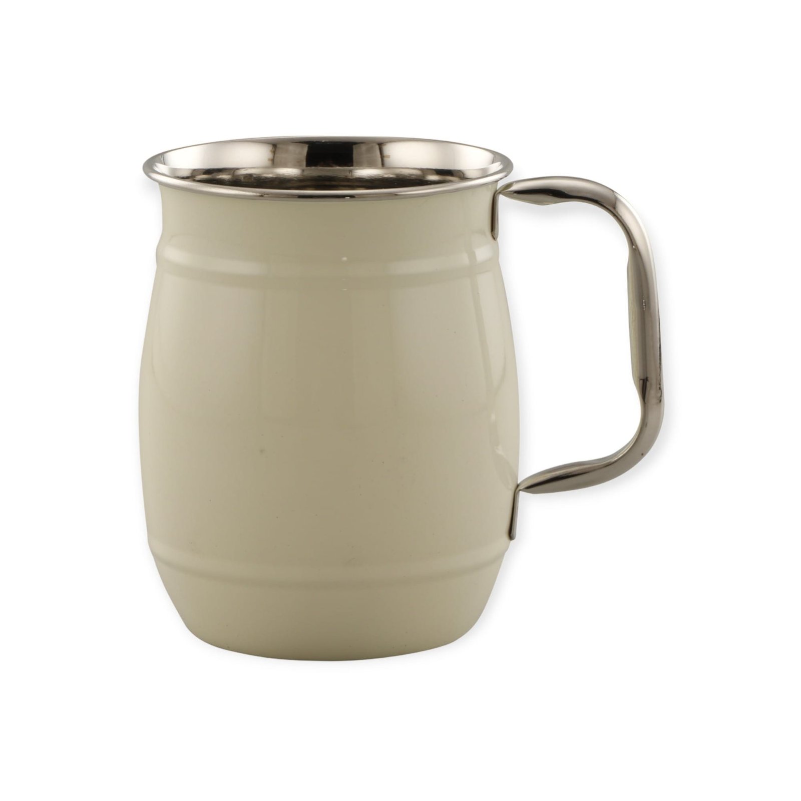 Off White Powder Coated Stainless Steel Soda Mug