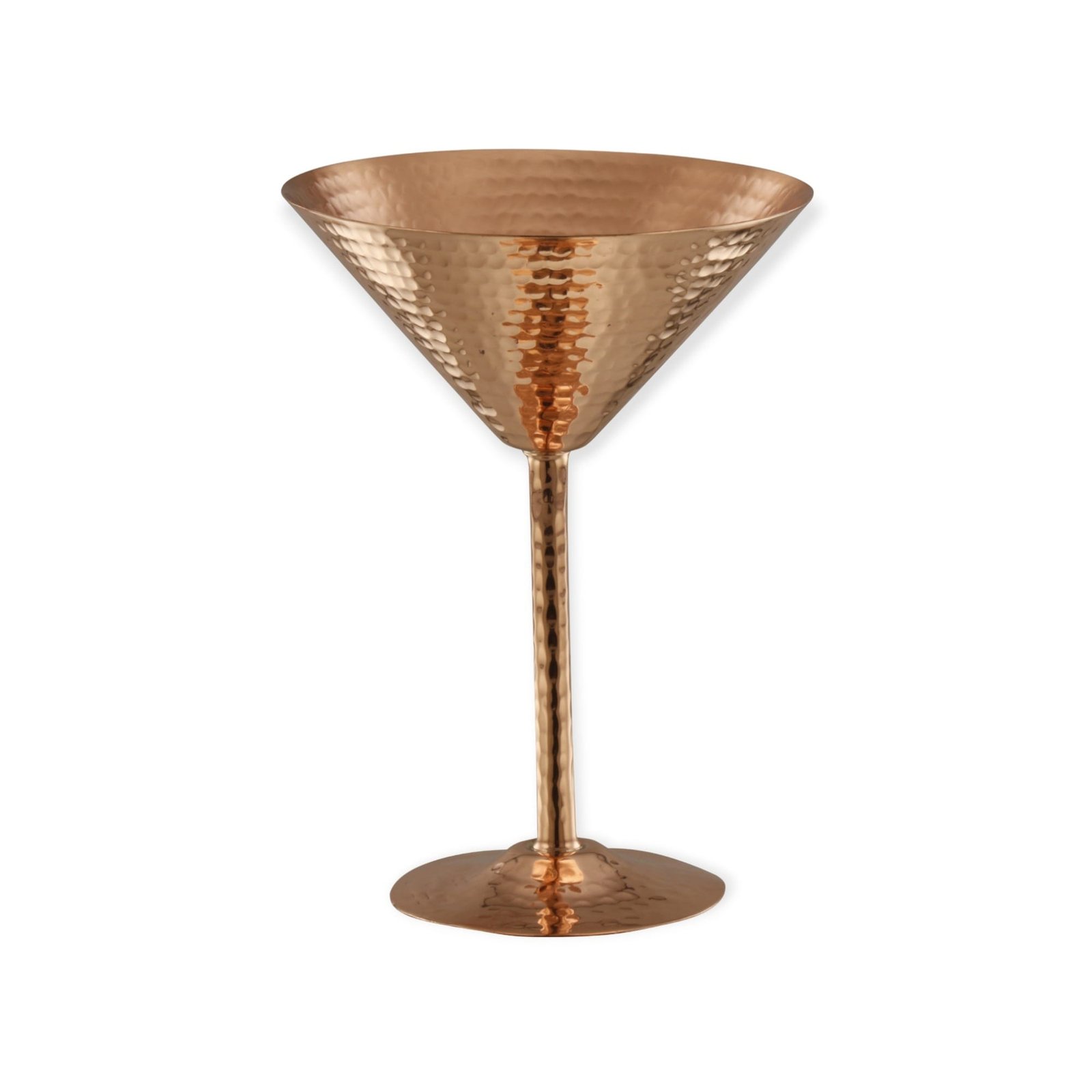 Pure Copper Hammered Martini Glass