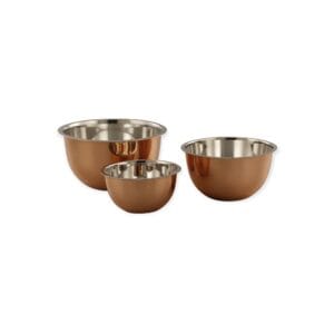 Copper Plated Stainless Steel Mixing Bowl Set of 3