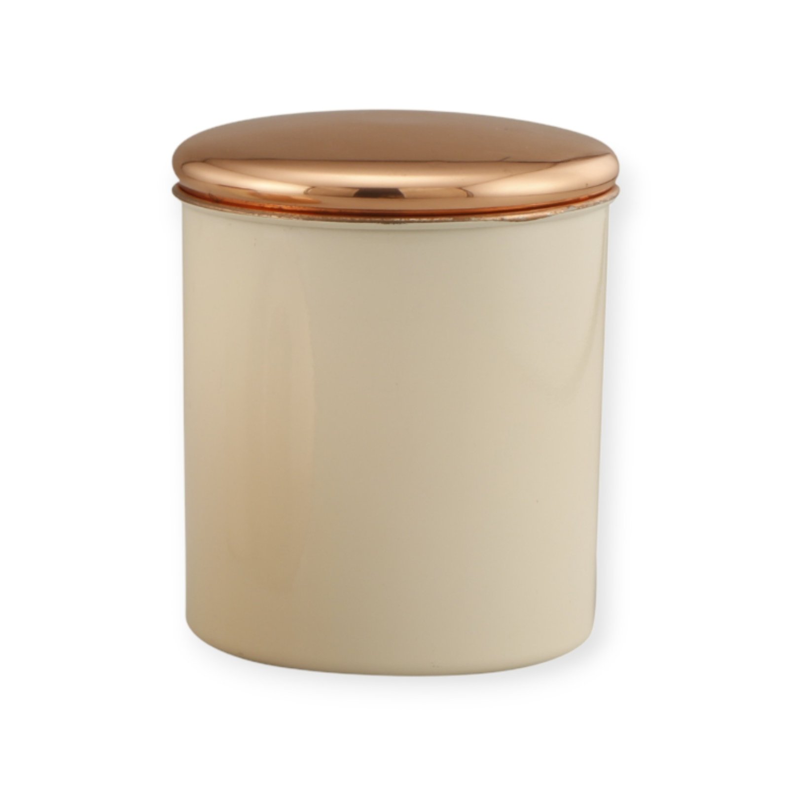 Off white enameled Stainless Canister set of 3