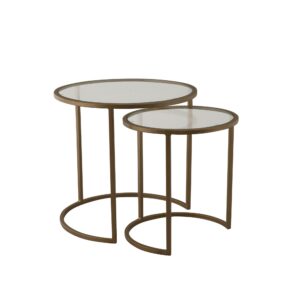 Glass Top Nesting Side Tables