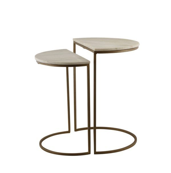 Marble Top Nesting End Tables