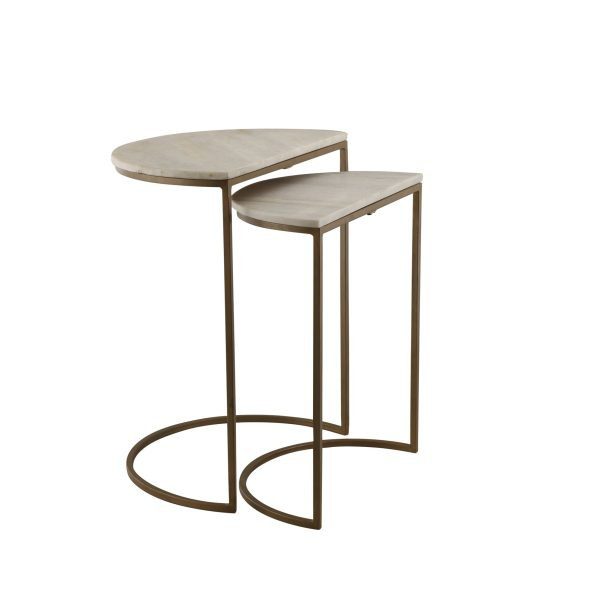 Marble Top Nesting End Tables