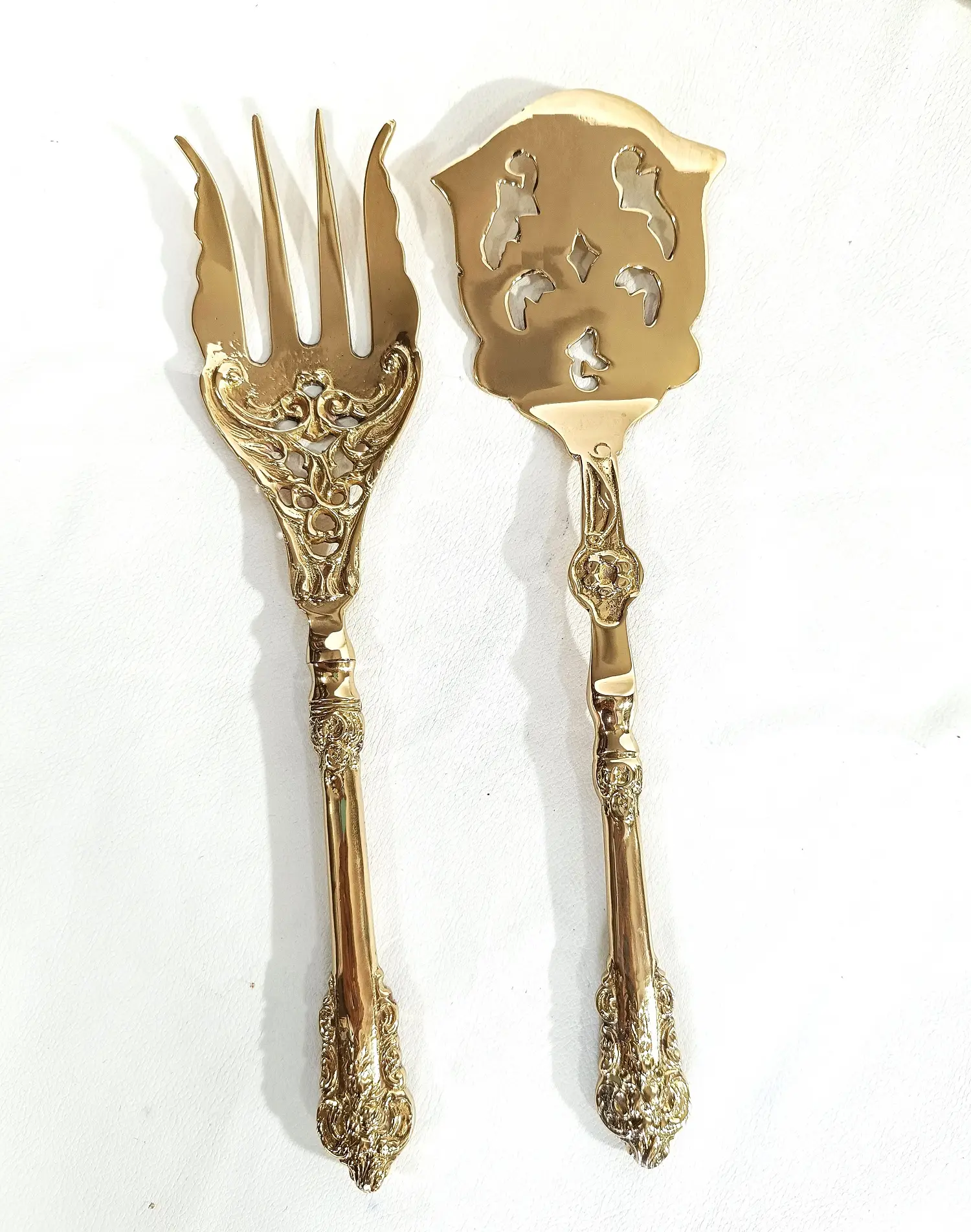 vintage-brass-salad-server