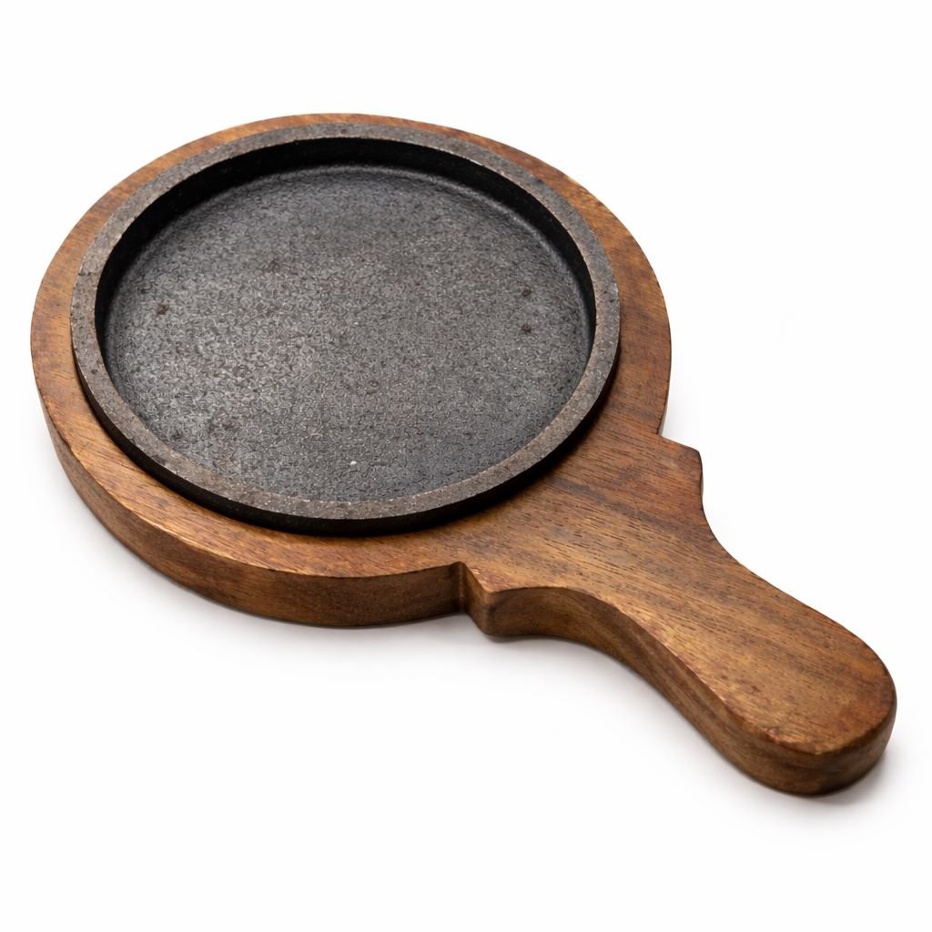 Sizzler Platter With Wooden Base