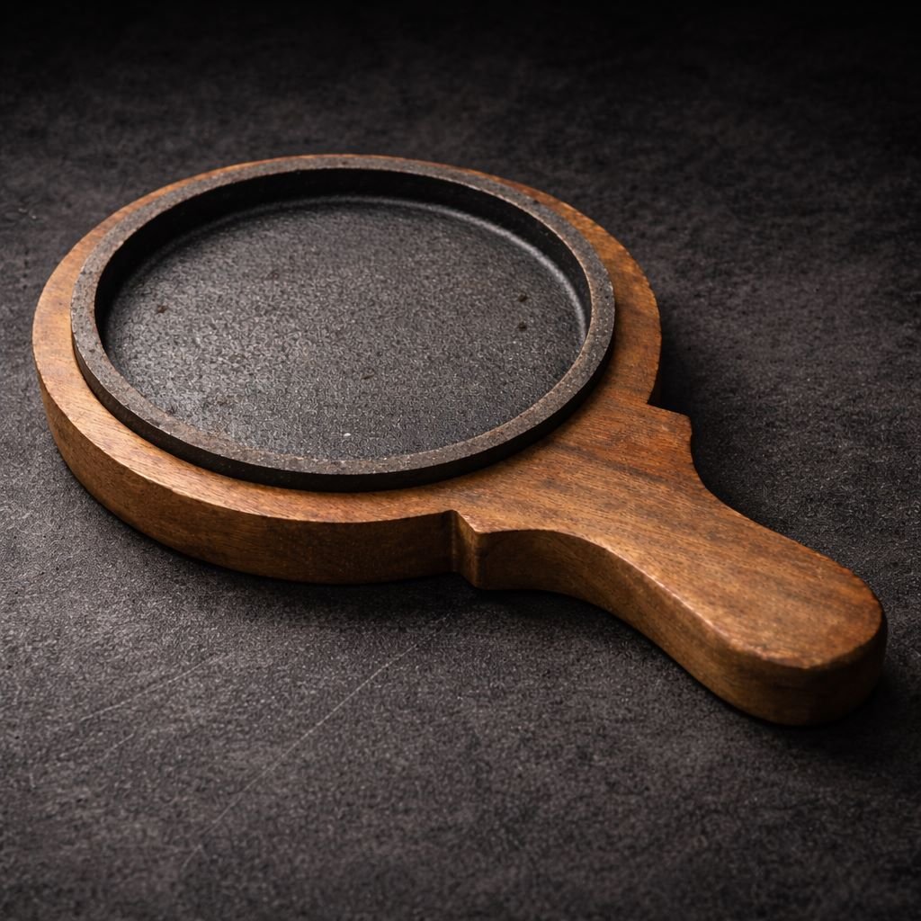 Sizzler Platter With Wooden Base - Image 4