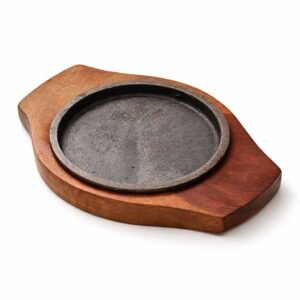 Round Sizzler Platter Doubled Handed