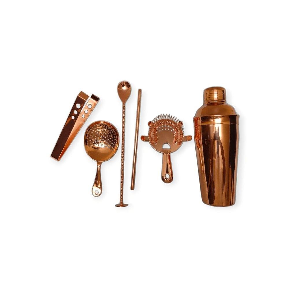 Stainless Steel 6 Pcs Cocktail Shaker Set